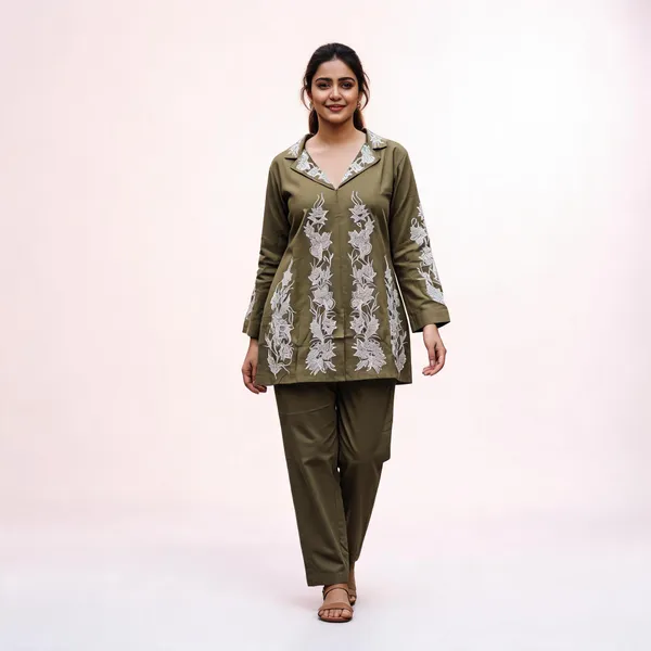 Olive_Green_Cotton_Relaxed_Floral_Embroidered_Co-Ord_Set_For_Women