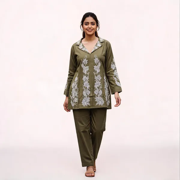 Olive_Green_Cotton_Relaxed_Floral_Embroidered_Co-Ord_Set_For_Women