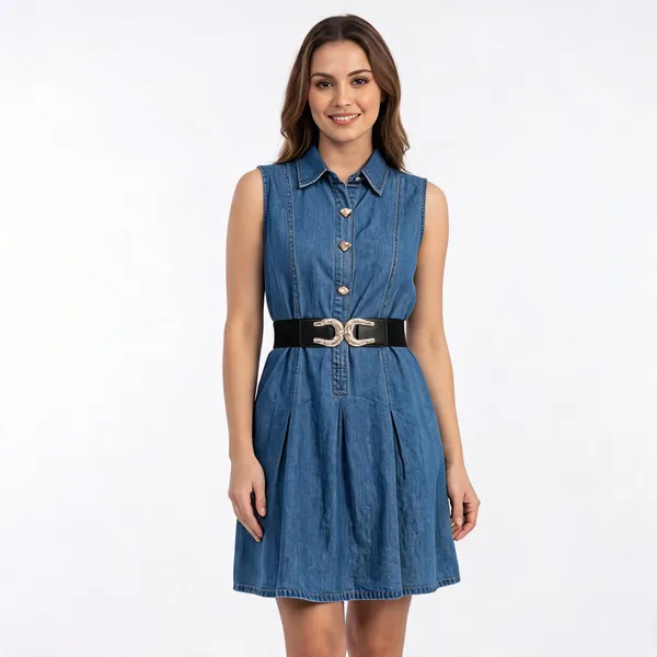 Blue_Denim_Skater_Dress_For_Women