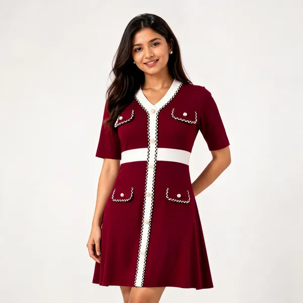 Maroon_Cotton_A-Line_Mini_Dress_For_Women