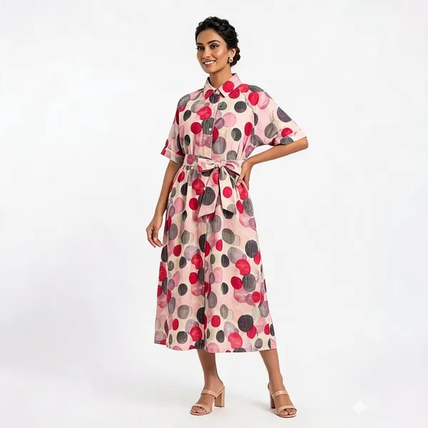 Red_Cotton_A-Line_Printed_Dress_For_Women