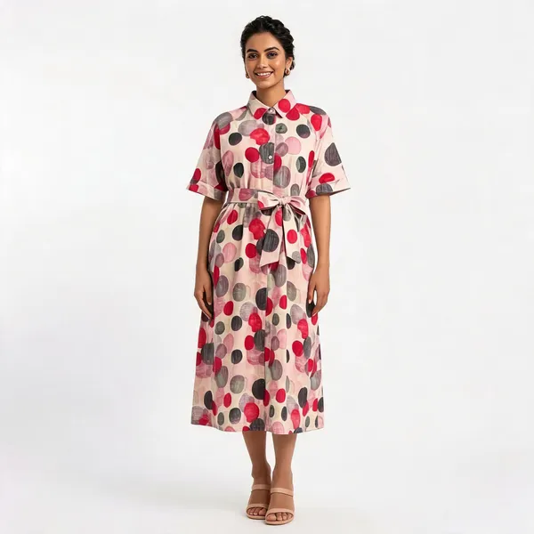 Red_Cotton_A-Line_Printed_Dress_For_Women
