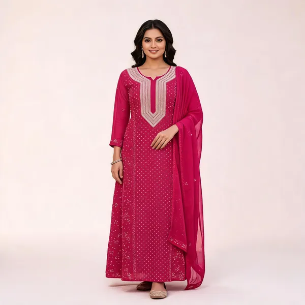 Magenta_Georgette_Straight_Chikankari_Suit_For_Women
