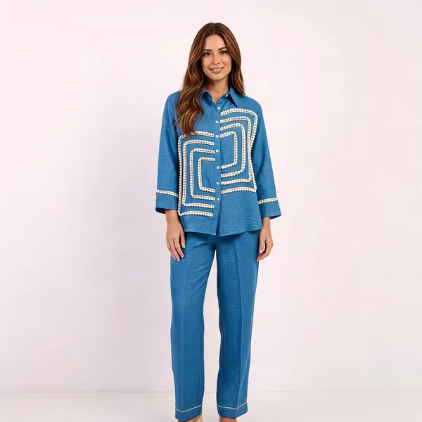 Blue_Linen_Geometric_Crochet_Lace_Co-Ord_Set_For_Women