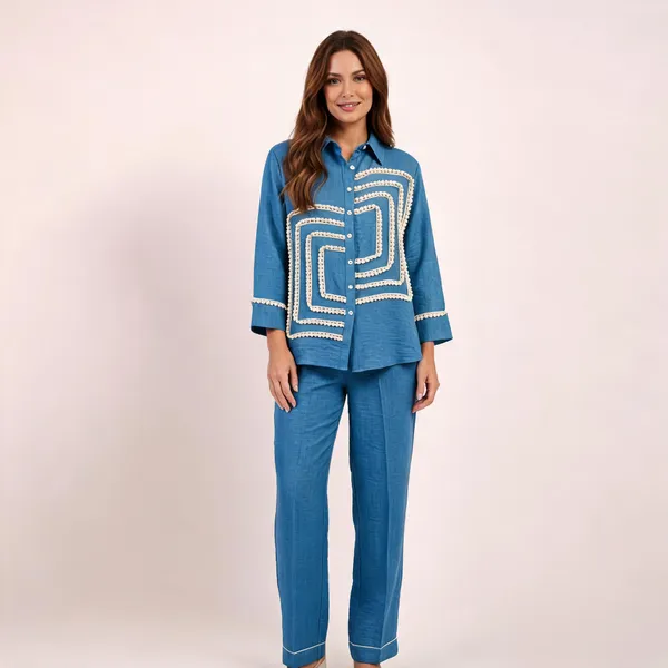 Blue_Linen_Geometric_Crochet_Lace_Co-Ord_Set_For_Women
