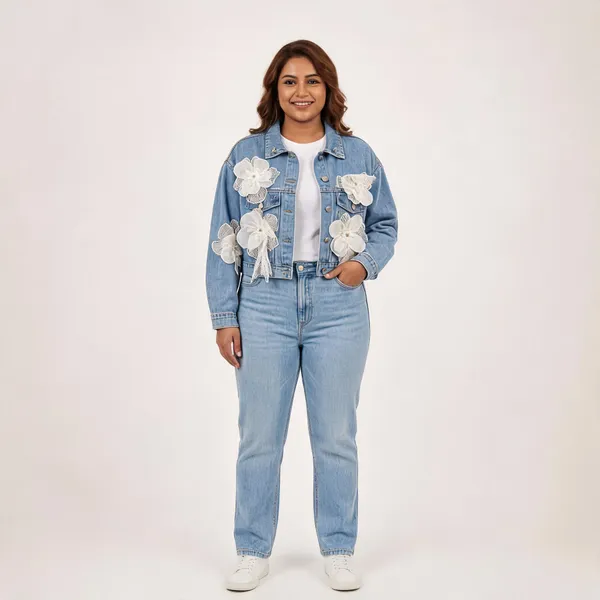 Light_Blue_Denim_3D_Floral_Applique_Jacket_For_Women