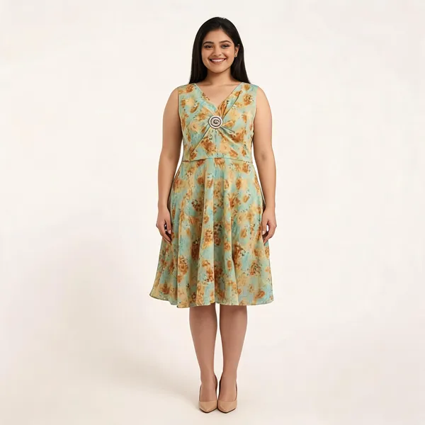 Multicolor_Cotton_Abstract_Print_A-Line_Midi_Dress_For_Women