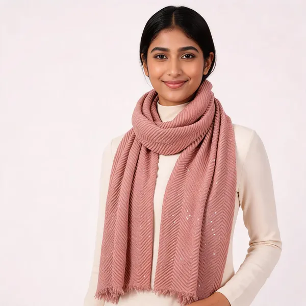 Dusty_Rose_Cotton_Crinkle_Chevron_Stole_For_Women