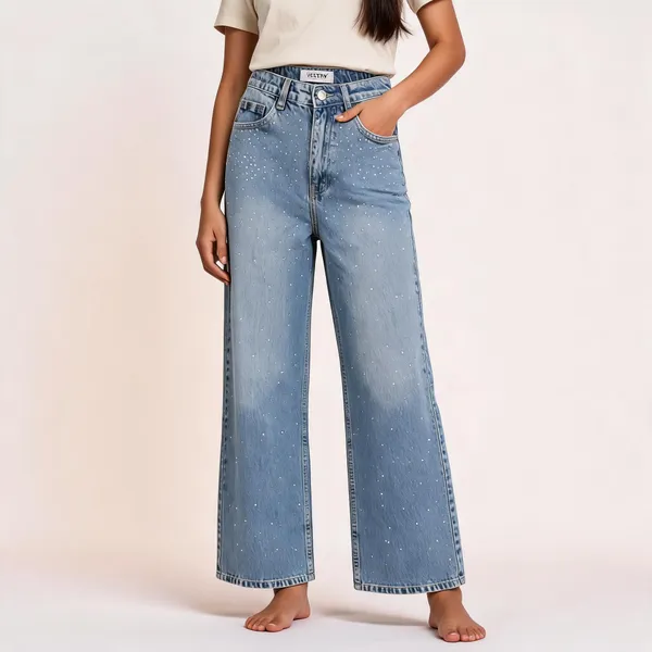 Blue_Denim_High-Waist_Wide_Leg_Rhinestone_Jeans_For_Women