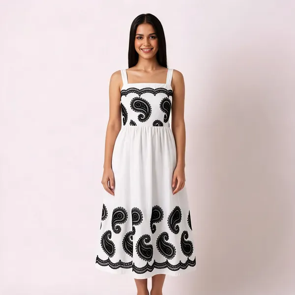 White_Cotton_Paisley_Embroidered_A-Line_Midi_Dress_For_Women
