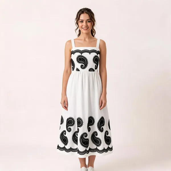 White_Cotton_Paisley_Embroidered_A-Line_Midi_Dress_For_Women