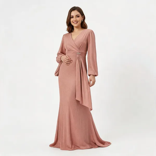 Rose_Gold_Lycra_Mermaid_Shimmer_Dress_For_Women