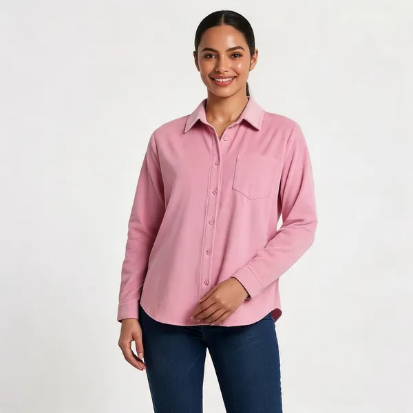 Pink_Cotton_Relaxed_Fit_Button-Down_Utility_Shirt_For_Women