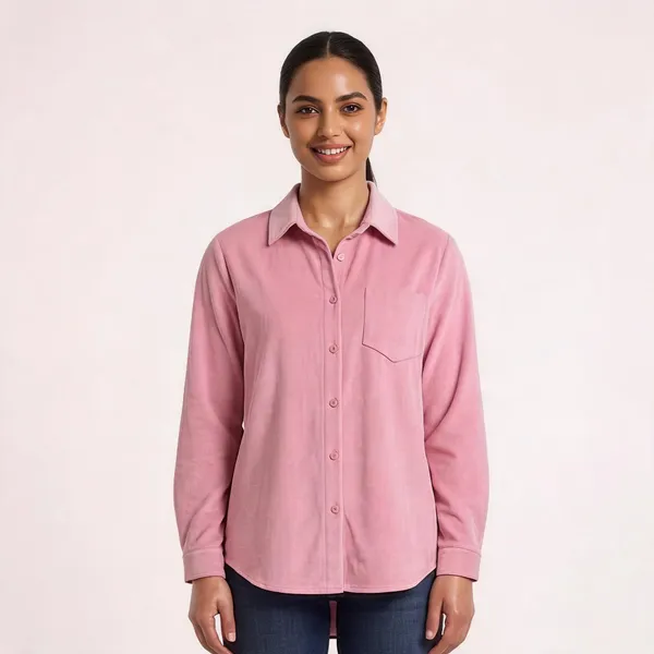 Pink_Cotton_Relaxed_Fit_Button-Down_Utility_Shirt_For_Women