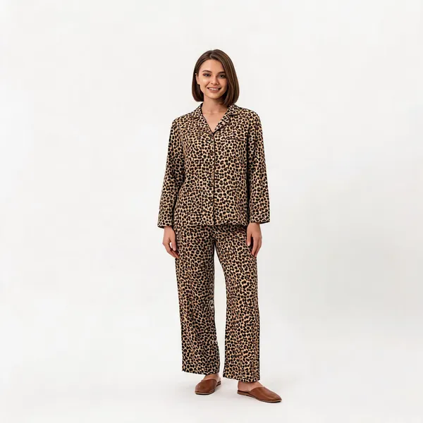 Brown_Cotton_Leopard_Print_Wide_Leg_Co_Ord_Set_For_Women