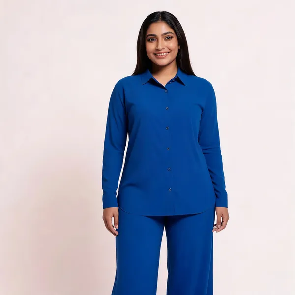 Royal_Blue_&_White_Crepe_Printed_Wide-Leg_Cord_Set_For_Women