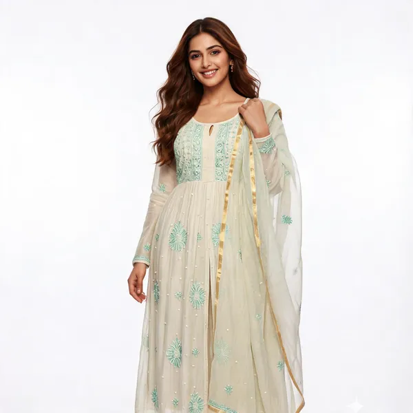 Off-White_Mul_Mul_Chikankari_Front-Slit_Anarkali_Suit_Set_For_Women
