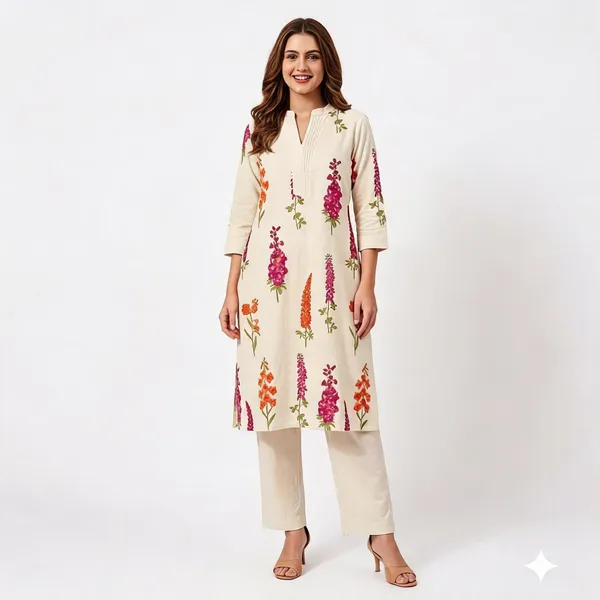 White_Linen_Straight_Floral_Embroidered_Kurta_Suit_Set_For_Women