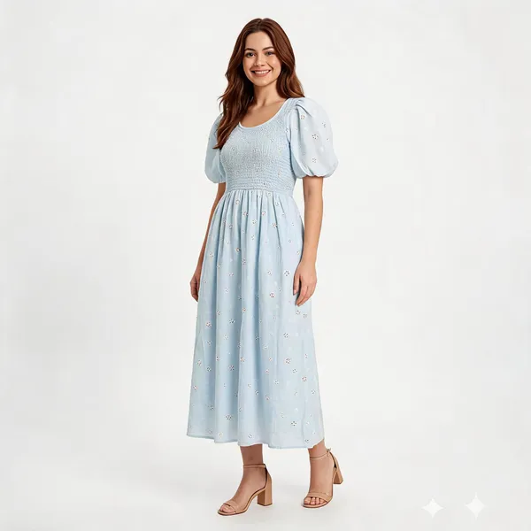 Sky_Blue_Cotton_A-Line_Eyelet_Schiffli_Midi_Dress_For_Women