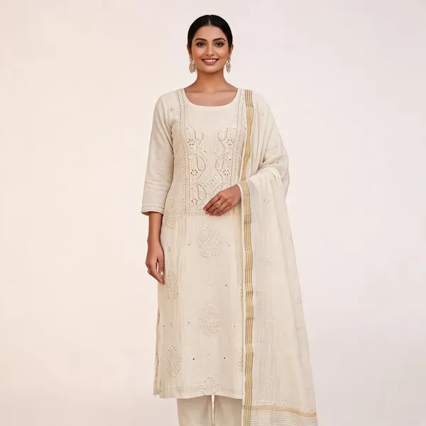 Ivory_Mul_Mul_Chikankari_Straight_Suit_Set_For_Women