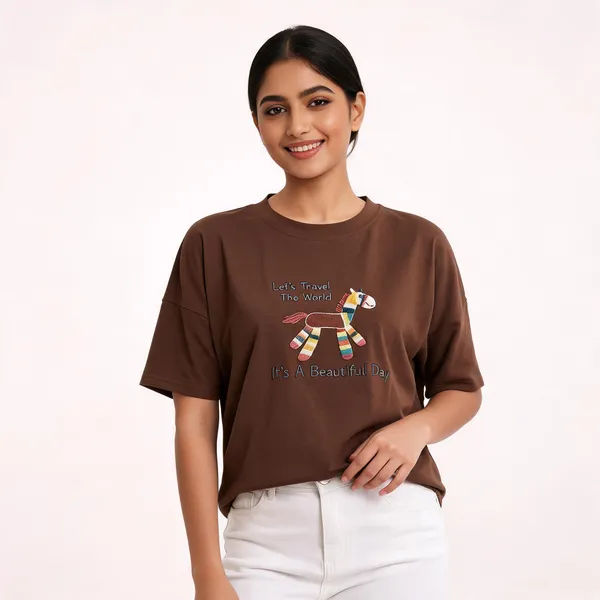 Coffee_Brown_Cotton_Jersey_Oversized_Graphic_T-Shirt_For_Women