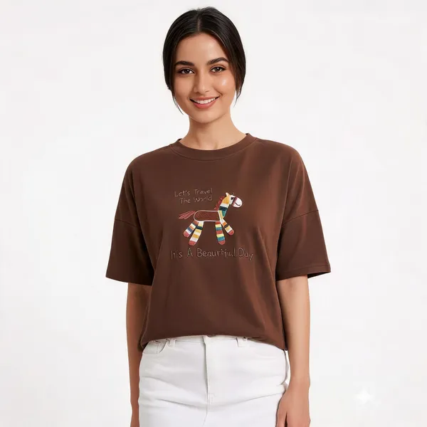 Coffee_Brown_Cotton_Jersey_Oversized_Graphic_T-Shirt_For_Women