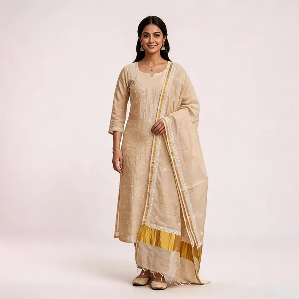 Beige_Chanderi_Straight_Chikankari_Embroidered_Suit_Set_For_Women