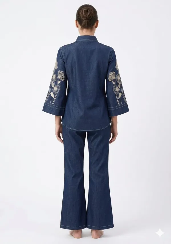 Indigo_Blue_Denim_Embroidered_Kimono_Sleeve_Co-Ord_Set_For_Women