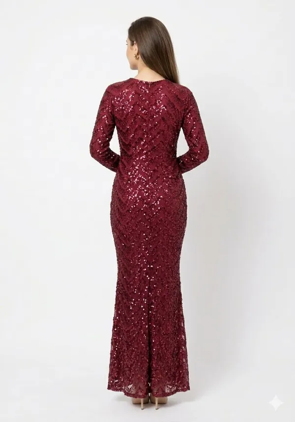Burgundy_Illusion_Sequin_Mermaid_Gown