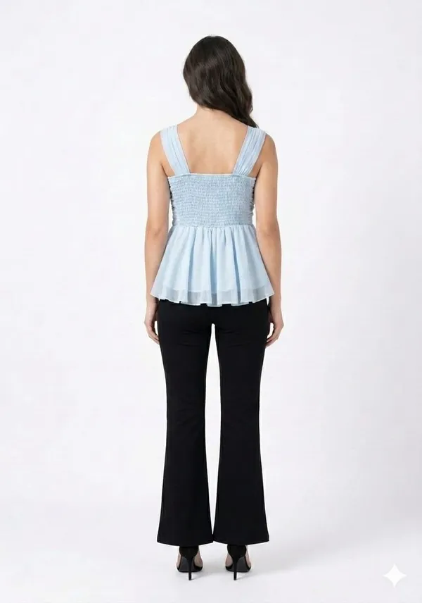 Blue_Net_Corset_Ruched_Peplum_Top_For_Women