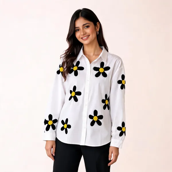 White_Cotton_Relaxed_Fit_Floral_Print_Shirt_For_Women