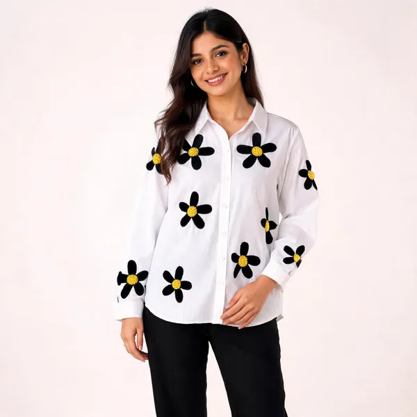 White_Cotton_Relaxed_Fit_Floral_Print_Shirt_For_Women