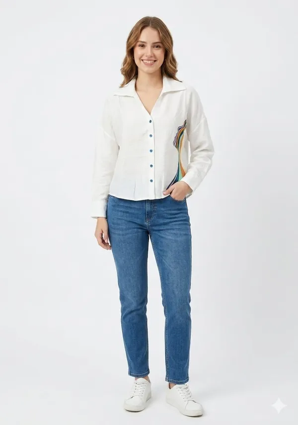 White_Cotton_Cropped_Boxy_Drop-Shoulder_Shirt_For_Women