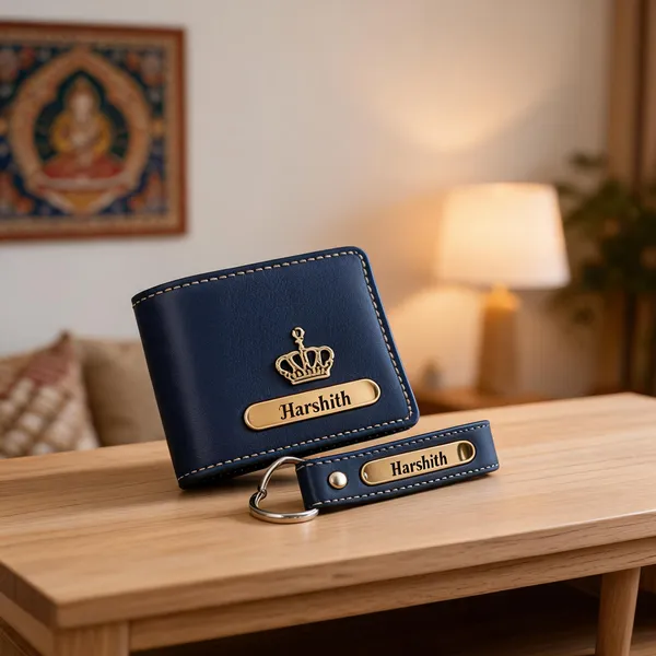 Navy_Blue_Pu_Leather_Personalized_Wallet_And_Keychain_Set_For_Men_Set_Of_2