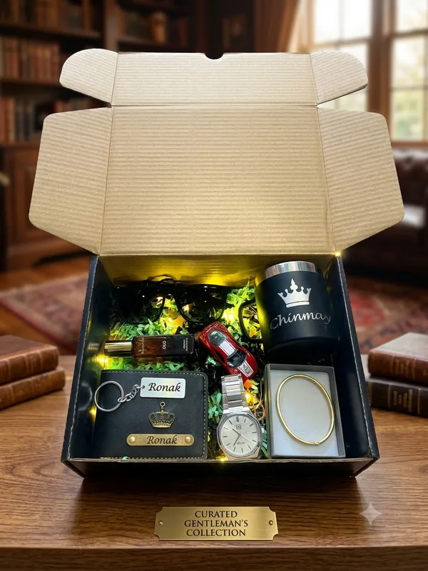 Multi_Mix_Material_Personalized_Watch_Wallet_Mug_Gift_Hamper_For_Men