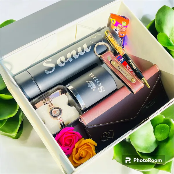 Multicolor_Mix-Material_Personalized_Bottle_Mug_Watch_Wallet_Kada_Gift_Hamper