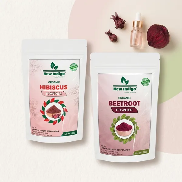 New_Indigo_Hibiscus_Flower_Hair_Care_Powder_And_Beetroot_Root_Herbal_Powder_|_Pack_Of_2