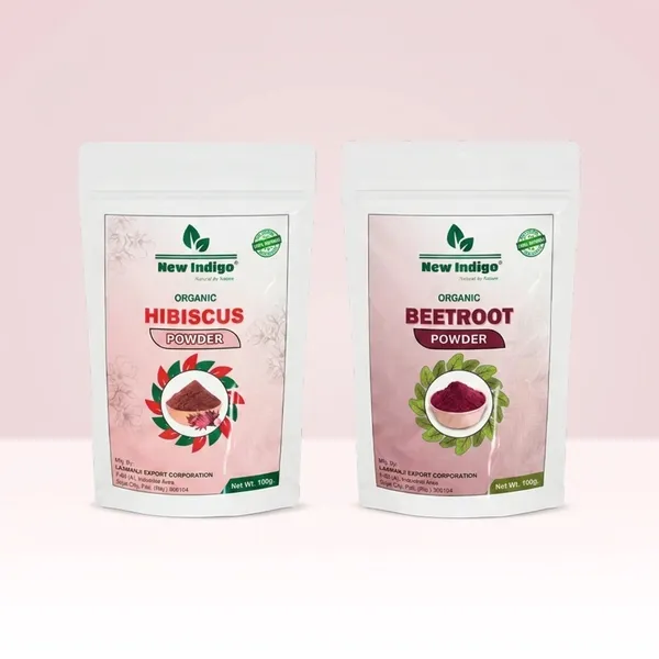 New_Indigo_Hibiscus_Flower_Hair_Care_Powder_And_Beetroot_Root_Herbal_Powder_|_Pack_Of_2