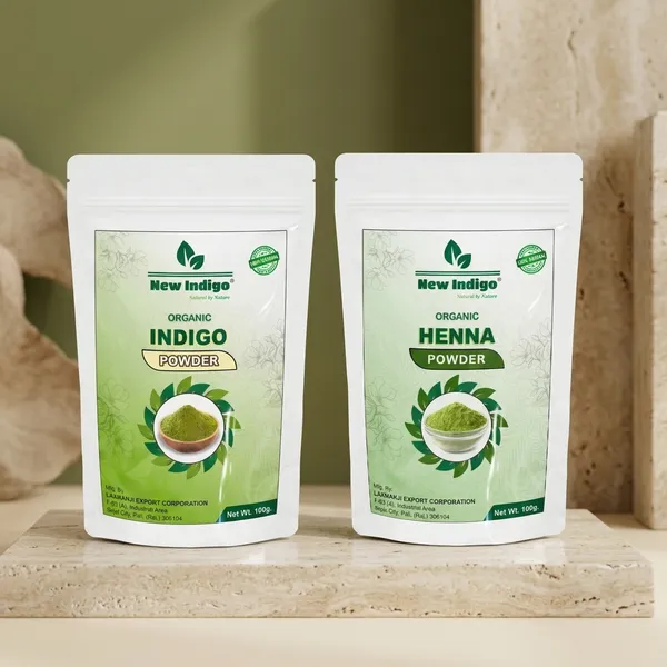 New_Indigo_Indigo_Leaf_Hair_Color_Powder_And_Lawsonia_Inermis_Henna_Hair_Care_Powder_|_Pack_Of_2