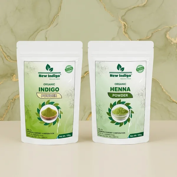 New_Indigo_Indigo_Leaf_Hair_Color_Powder_And_Lawsonia_Inermis_Henna_Hair_Care_Powder_|_Pack_Of_2