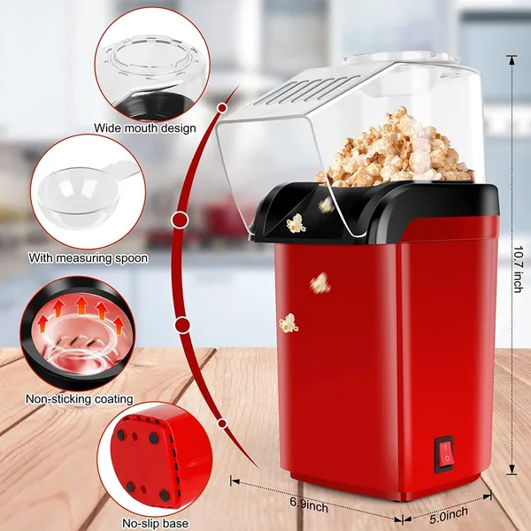 Playpulse_Oil-Free_Hot_Air_Electric_Popcorn_Maker_1200W_Red