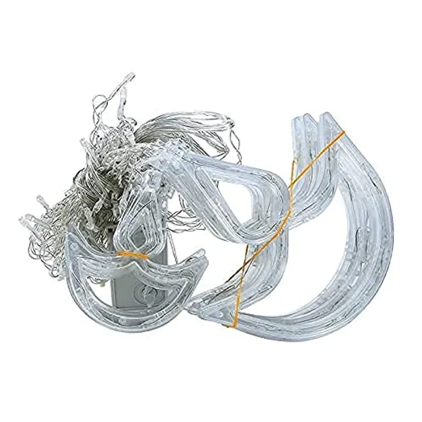 Desidiya®_Warm_White_Diya/Diwali_Light_Curtain,String_Lights_with_Pack_of_12_Hanging_Diyas,_8_Flashing_Modes,_Decoration