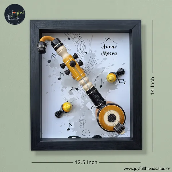 Swarnanjali_Handcrafted_Personalized_Music_Themed_Wall_Frame_Home_Decor_14x12_5_Inch