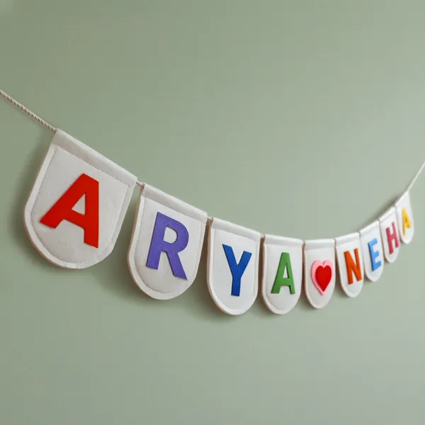 Heartstrings_Personalized_Name_Felt_Flag_Garland