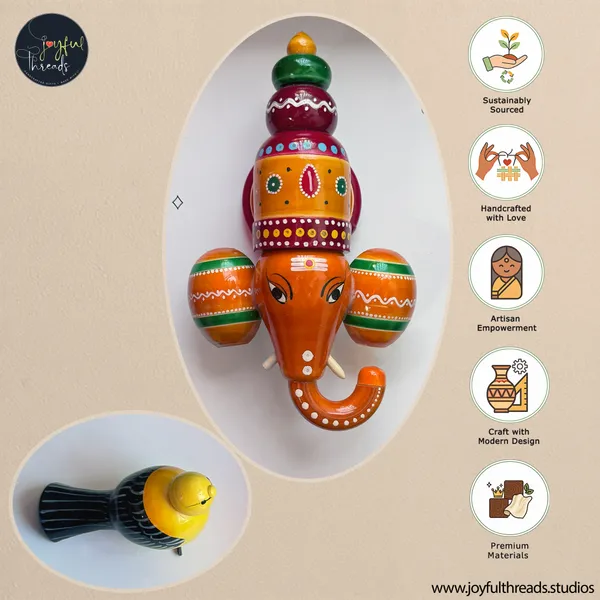 Mangala_Griha_Handcrafted_Ganesha_Head_Wall_Frame_Home_Decor_14x12.5_Inch