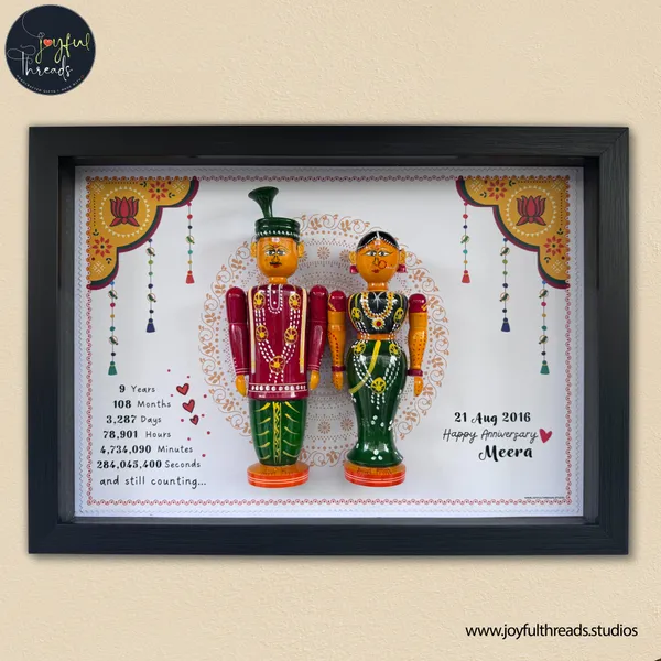 Anant_Bandhan_Handcrafted_Personalized_Anniversary_Wall_Frame_With_Wedding_Dolls_19x13_Inch