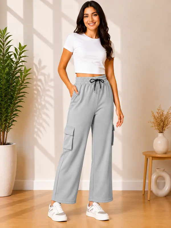 Black_Steel_Grey_High_Waist_Wide_Leg_Cargo_Pants_For_Women_Pack_Of_2