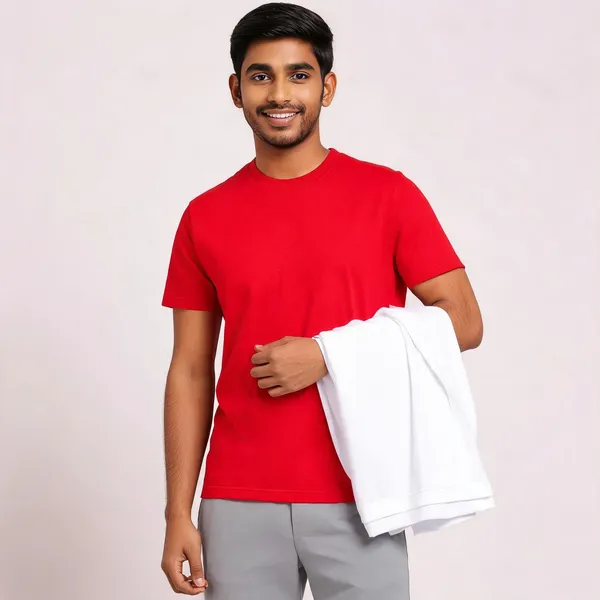Red_And_White_Crew_Neck_T_Shirt_Duo