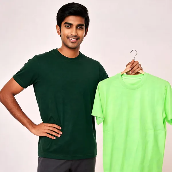 Dark_Green_And_Neon_Green_T_Shirt_Duo