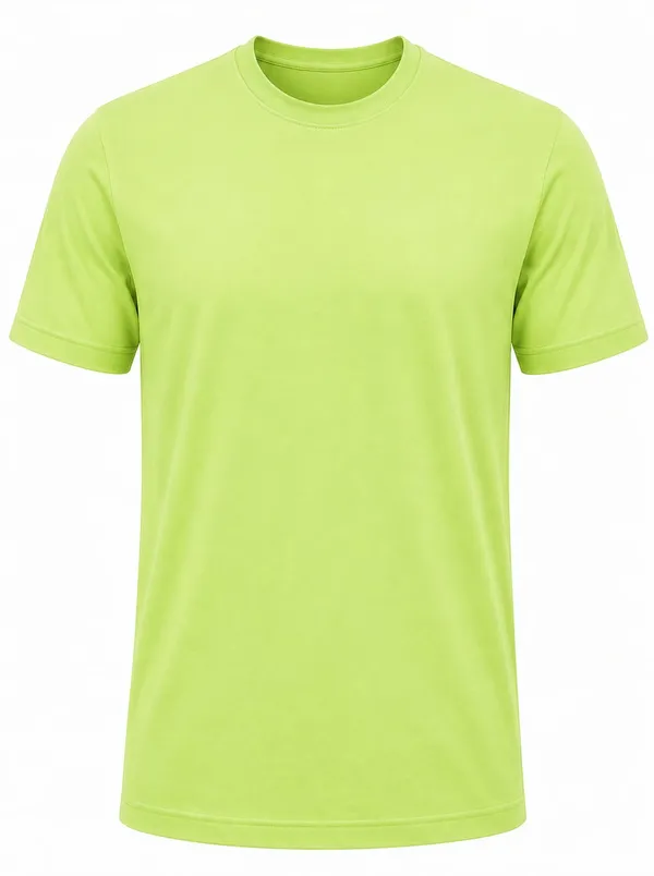 Neon_Green_Round_Neck_Short_Sleeve_T_Shirt_for_Men